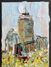  The Pru Skyline, Boston Series impasto oil paint on canvas