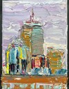  The Pru Skyline, Boston Series impasto oil paint on canvas