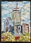  The Pru Skyline, Boston Series impasto oil paint on canvas