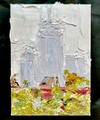  The Pru Skyline, Boston Series impasto oil paint on canvas