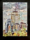  The Pru Skyline, Boston Series impasto oil paint on canvas