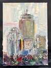  The Pru Skyline, Boston Series impasto oil paint on canvas