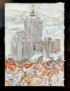  The Pru Skyline, Boston Series impasto oil paint on canvas