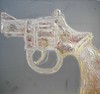  Water Pistols, Cap Guns, and Targets oil and encaustic on supported oil ground linen