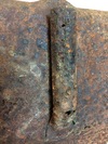  3D / Encaustic / Collage / Assemblage Vintage rusted steel child's shovel