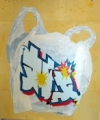  Bag Drawings Acrylic collage on paper