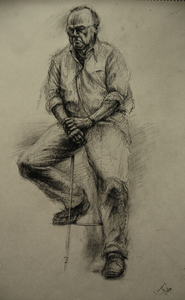 Bob Langnas Some Observational Work charcoal