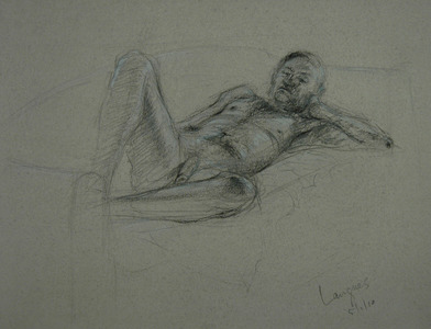 Bob Langnas Some Observational Work charcoal, graphite, and conte