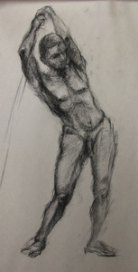 Bob Langnas Some Observational Work charcoal