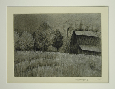 Bob Langnas Some Observational Work Etching, white pencil