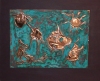  HAPPY ART HISTORY!  ACIDS PAINTING ON COPPER REPOUSSE .HEAVY PATINA.