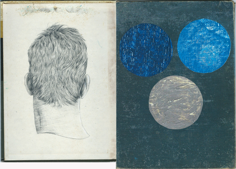 Brian Hitselberger Diptychs 2014 Graphite, Oil on found surfaces