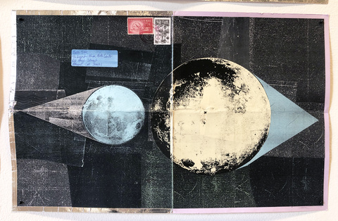 Brian Hitselberger Projects Xerox collage, postage on paper