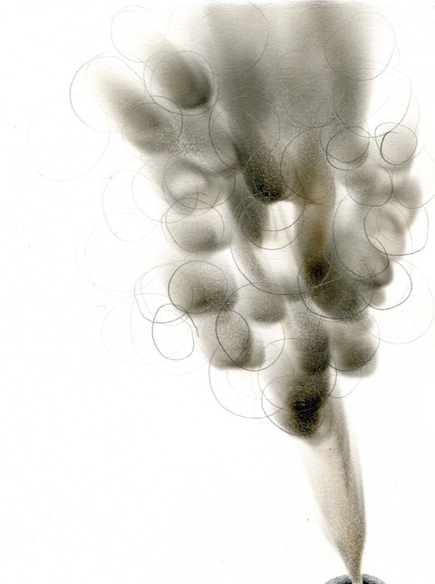 BRITTA KATHMEYER Smoke, 2012-13 Pencil on Smoked Paper