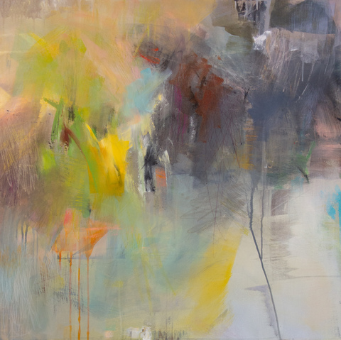 BRITTA KATHMEYER Abstracts 2020-22 Acrylic, Pastel, and Colored Pencil on Canvas