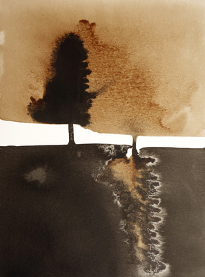 BRITTA KATHMEYER Groundswell, 2016-17 Sumi and Walnut Ink on Paper