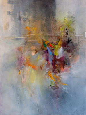 BRITTA KATHMEYER In Search of Light 2020-22 Acrylic, Pastel, and Colored Pencil on Canvas