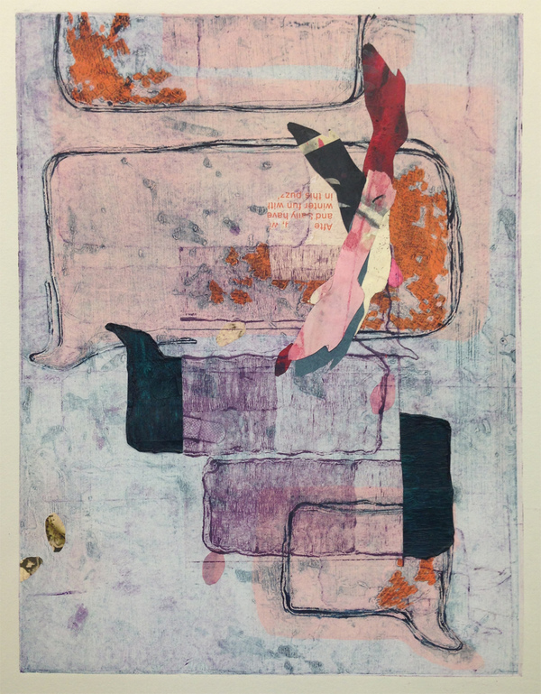 BRITTA URNESS print/drawing/painting collagraph, chine-collé
