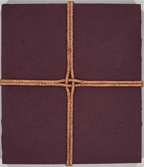Bruce Richards   Sampler 1973-2014 Asphalt / rope on canvas