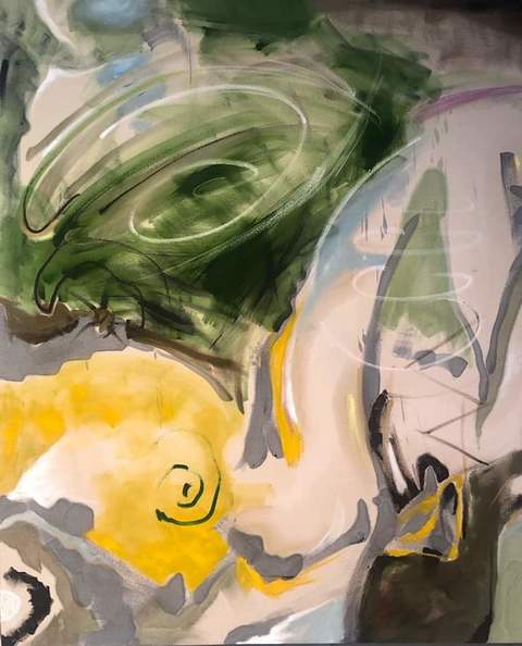 BYRON KEITH BYRD Tribeca Series Oil on Unprimed Canvas