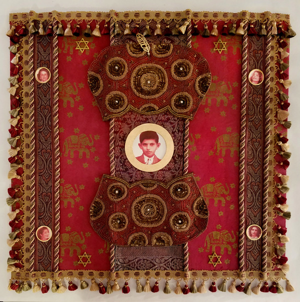 camille eskell Magic Carpet Ride: Little Maharajah Digital imagery, paper, textile trim, mixed media