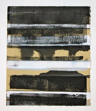 CARLA AURICH Drawings 2014- Fossil and Limestone sumi ink, printing ink and gouache on rives bfk