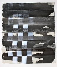 CARLA AURICH Drawings 2014- Fossil and Limestone sumi ink, printing ink and gouache