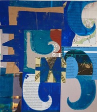 CARLA AURICH Collage Painted and found papers