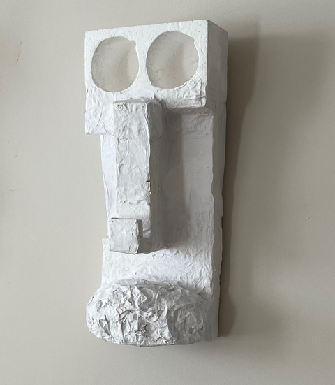 Carol Bruns Sculpture 2019-2023 styrofoam, paper, gesso
