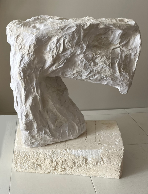 Carol Bruns Sculpture 2019-2022 styrofoam, paper, gesso
