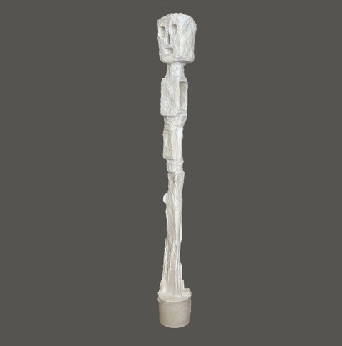 Carol Bruns Sculpture 2019-2022 steel, cement, styrofoam, paper, gesso, bamboo