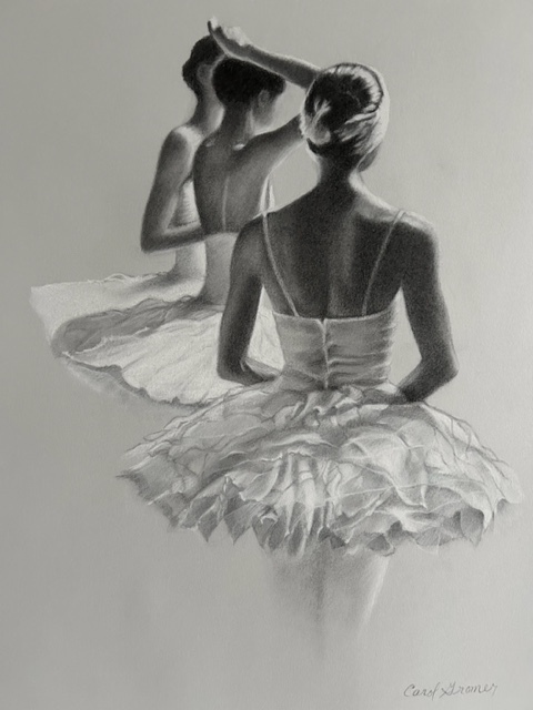 Carol Gromer Fine Art Ballet Charcoal on Paper