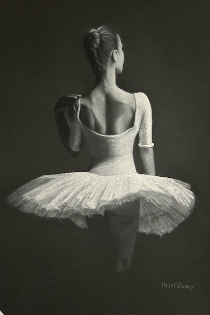 Carol Gromer Fine Art Ballet Conte and Charcoal on Paper