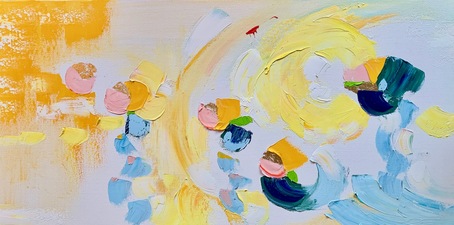 Caroline Tavelli-Abar Explorations oil on canvas, gold leaf