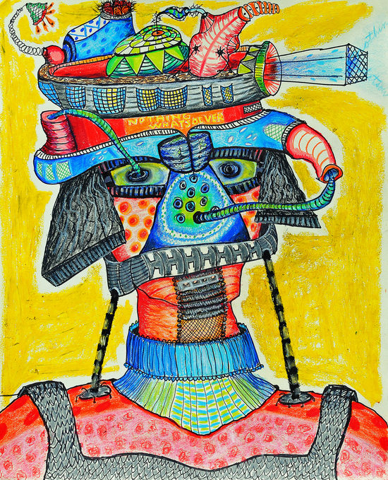 cathy wysocki DRAWINGS colored pencil, oil stick, permanent marker on paper