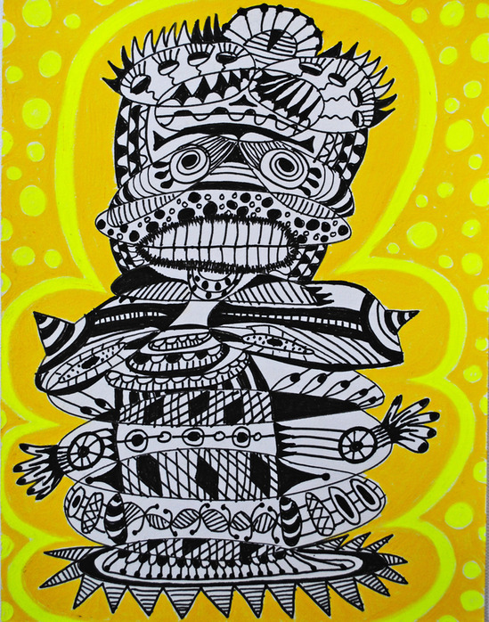 cathy wysocki DRAWINGS ink and colored pencil on paper