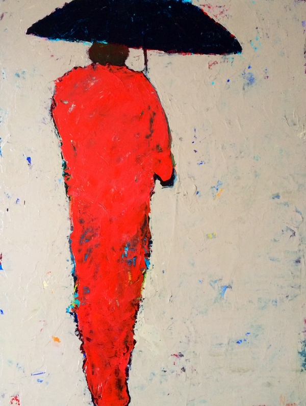 Memories of Rain Paint & Palette Knife Acrylic on panel