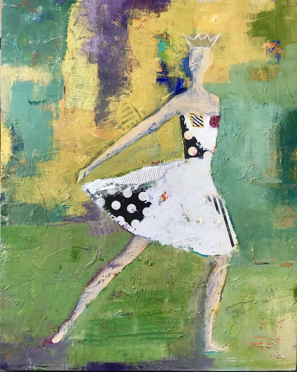 Royal Ballet Paint & Palette Knife Acrylic with mixed media on panel