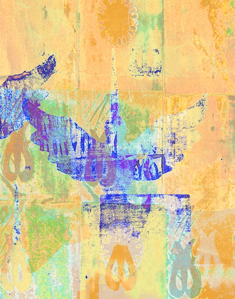 Hummingbird No. 2 HUMMINGBIRDS Resin Pigment Print on Bamboo