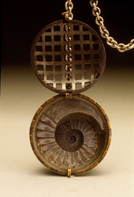 Chris Irick  works from 1994 - 1999 sterling silver, copper, brass