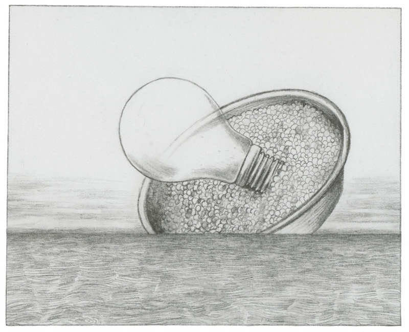 Christopher Croft Doorwedge Chronicles Graphite Drawing on Transparent Sheet