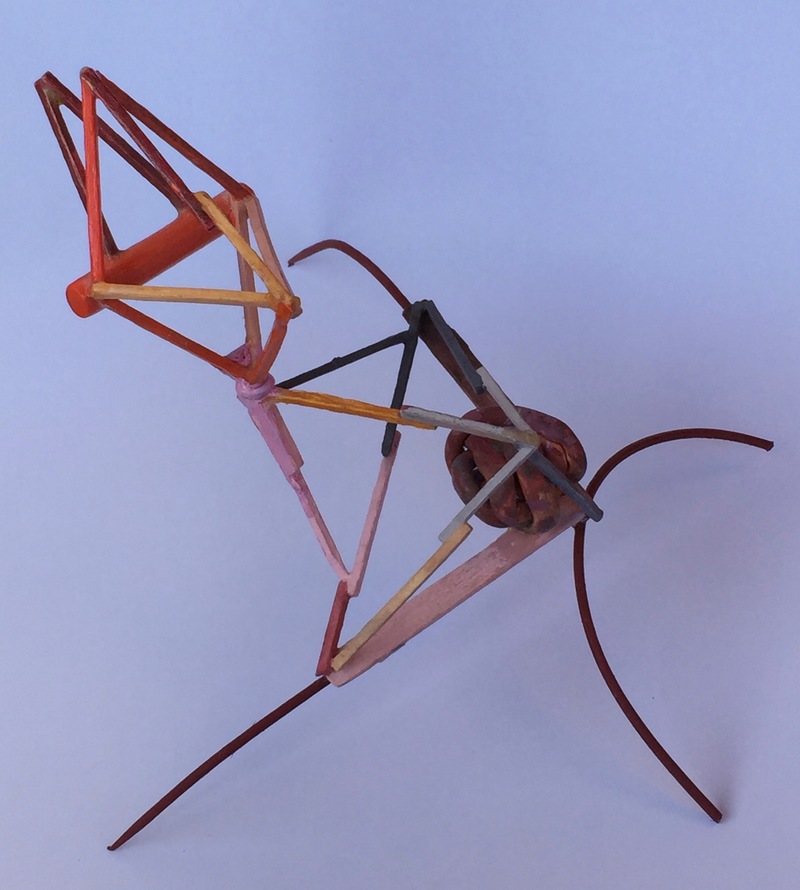 Christopher Croft Insect Studies Modelling Spruce, Toothpicks, Balsa Wood, Acrylic Paint, Plaster 