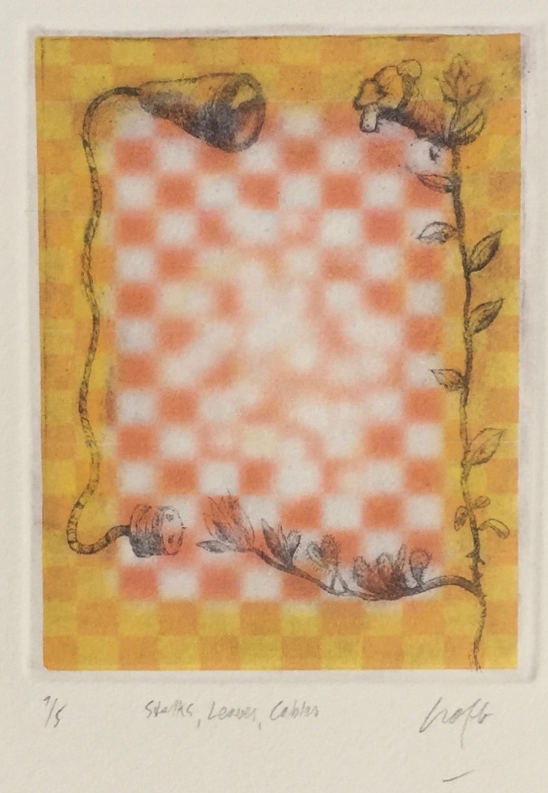 Christopher Croft Skopelos/Plants and Electrics Etching/Chine Collé