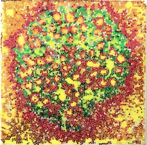 christybomb glitterati Glitter, ink, acrylic paint on canvas