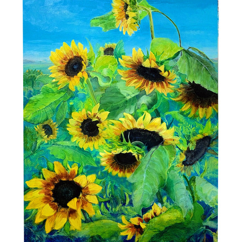 Sunflower  CindyRQuilts - Textile Art