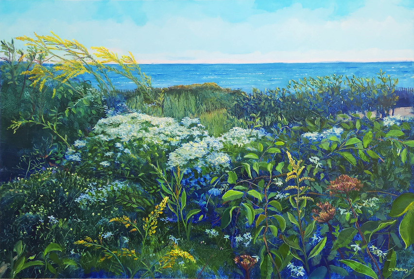 Cynthia K Mullins Contemporary Florals oil on aluminum composite panel