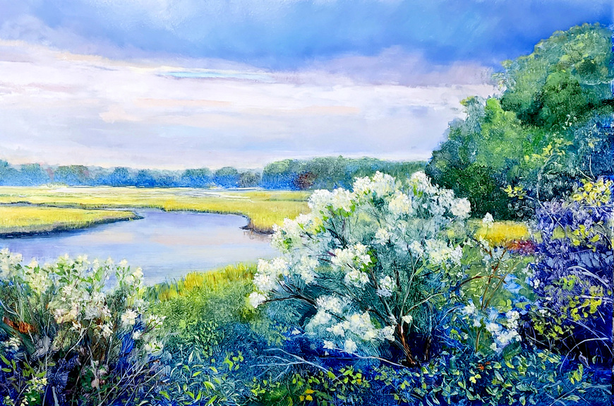 Cynthia K Mullins Landscapes oil on aluminum panel