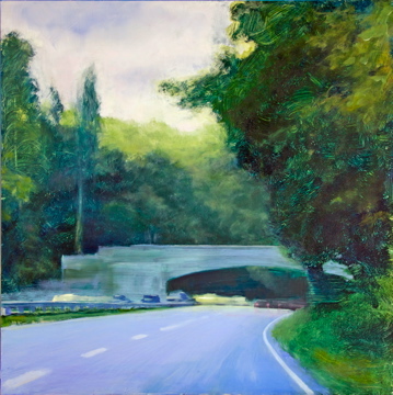 Cynthia K Mullins The Merritt Parkway Series oil on aluminum board