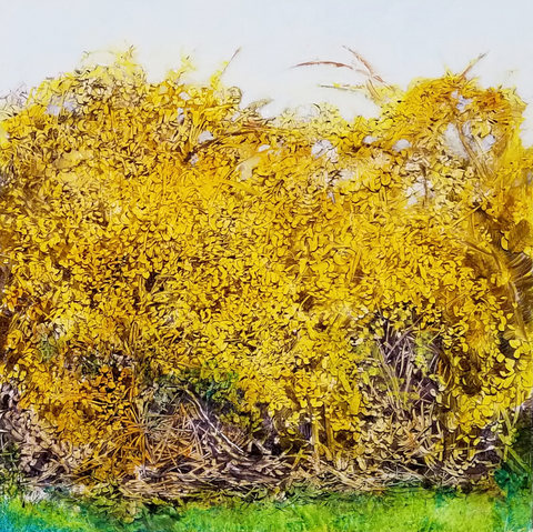  Archives oil over acrylic ink on aluminum board