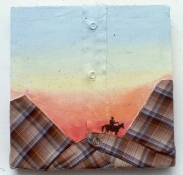 Cindy Tower Recycled/Reused Materials Oil on cowboy shirt